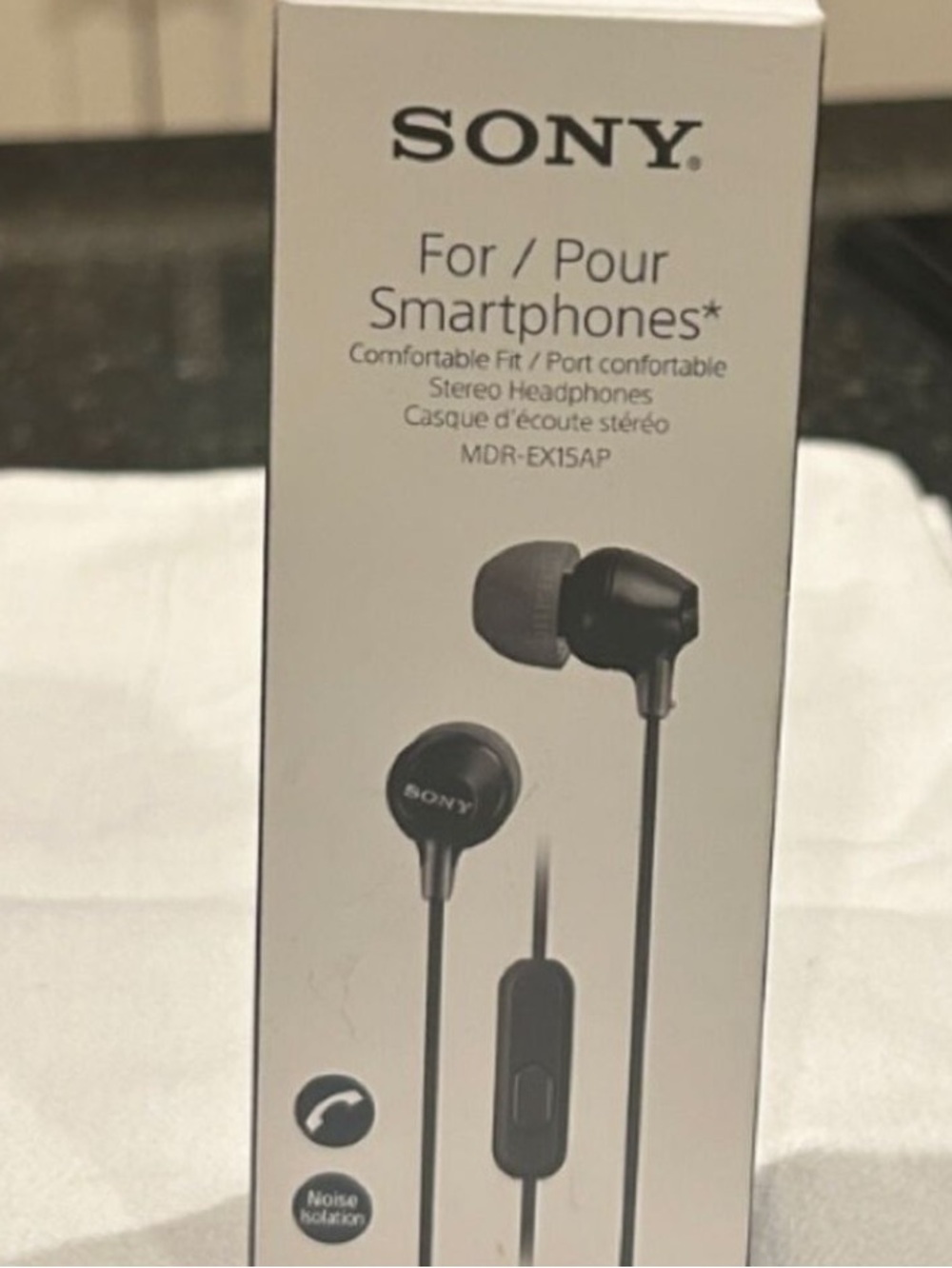 Sony Black Stereo Earbuds for Smartphones